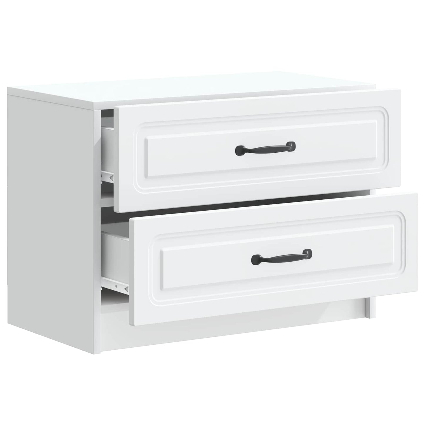 Bedside Cabinet White 62 x 34.5 x 44.5 cm Engineered Wood