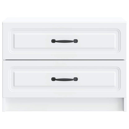 Bedside Cabinet White 62 x 34.5 x 44.5 cm Engineered Wood