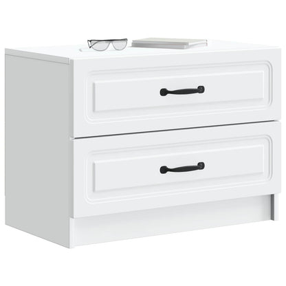 Bedside Cabinet White 62 x 34.5 x 44.5 cm Engineered Wood