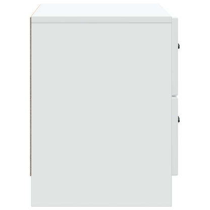 Bedside Cabinet White 62 x 34.5 x 44.5 cm Engineered Wood