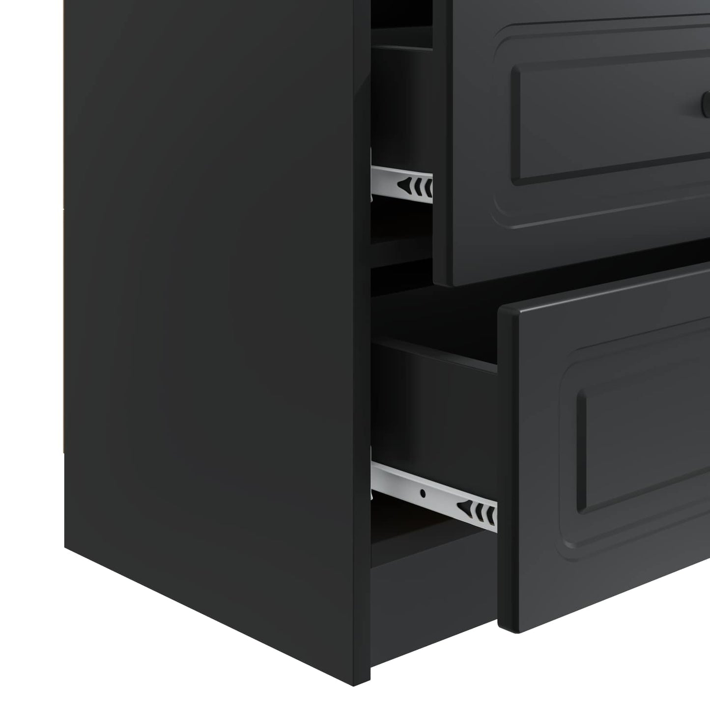Bedside Cabinet Black 62 x 34.5 x 44.5 cm Engineered Wood