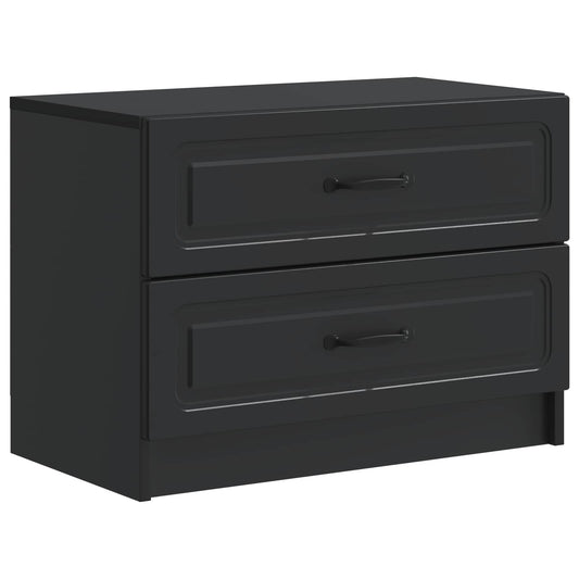 Bedside Cabinet Black 62 x 34.5 x 44.5 cm Engineered Wood