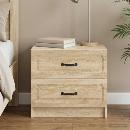 Bedside Cabinet Sonoma Oak 62 x 34.5 x 44.5 cm Engineered Wood