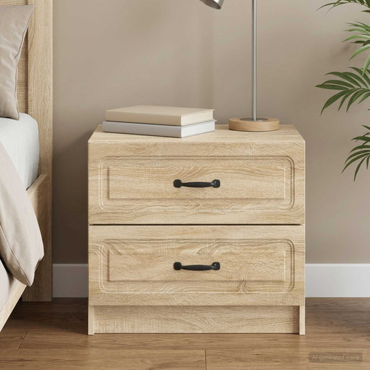 Bedside Cabinet Sonoma Oak 62 x 34.5 x 44.5 cm Engineered Wood