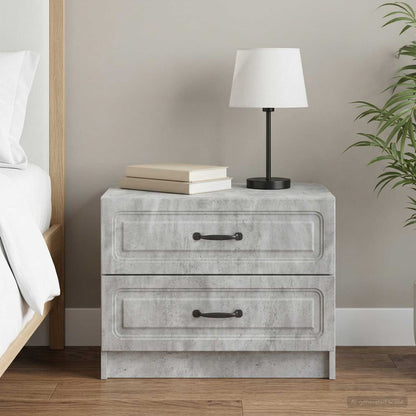 Bedside Cabinet Concrete Grey 62 x 34.5 x 44.5 cm