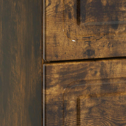 Bedside Cabinet Smoked Oak 62 x 34.5 x 44.5 cm Engineered Wood