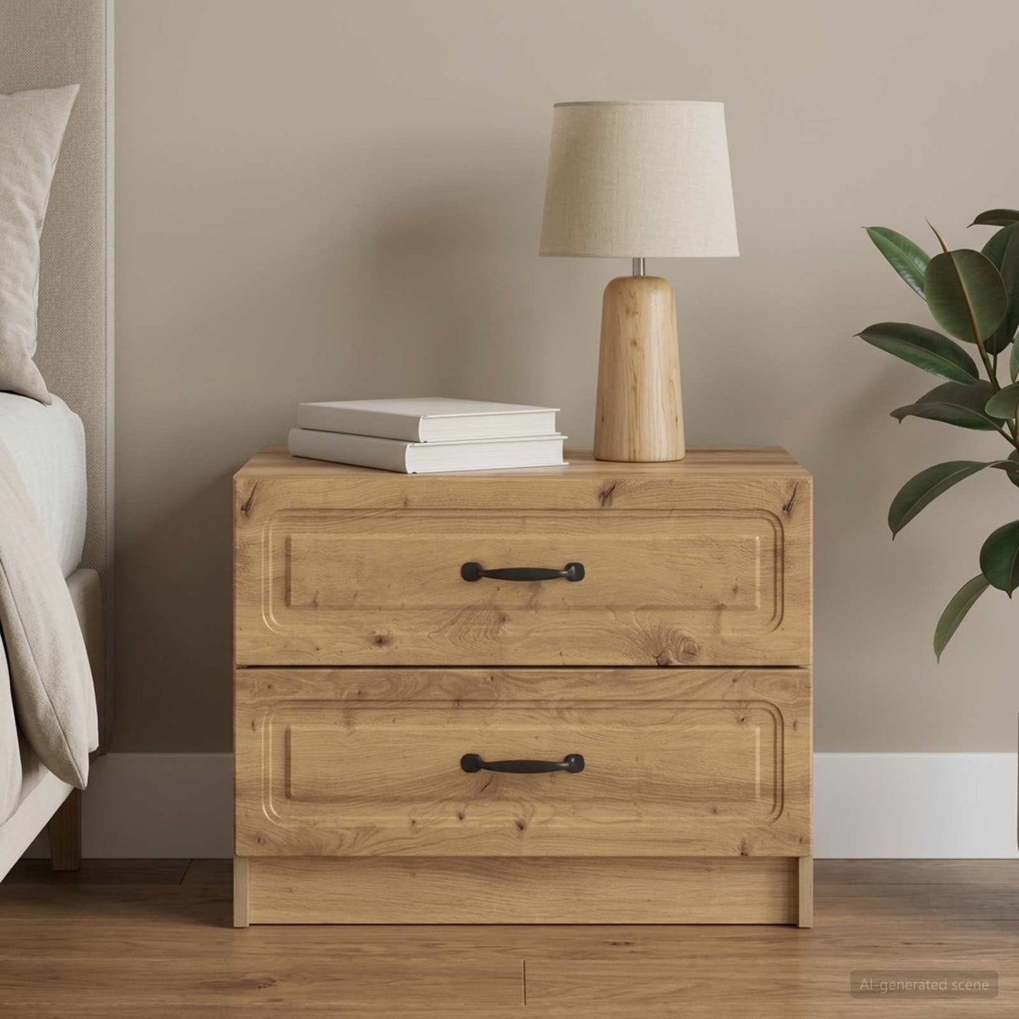 Bedside Cabinet Artisan Oak 62 x 34.5 x 44.5 cm Engineered Wood