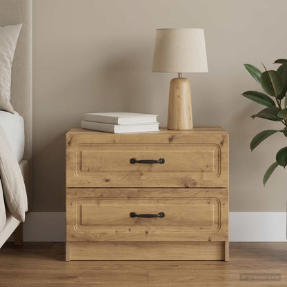 Bedside Cabinet Artisan Oak 62 x 34.5 x 44.5 cm Engineered Wood
