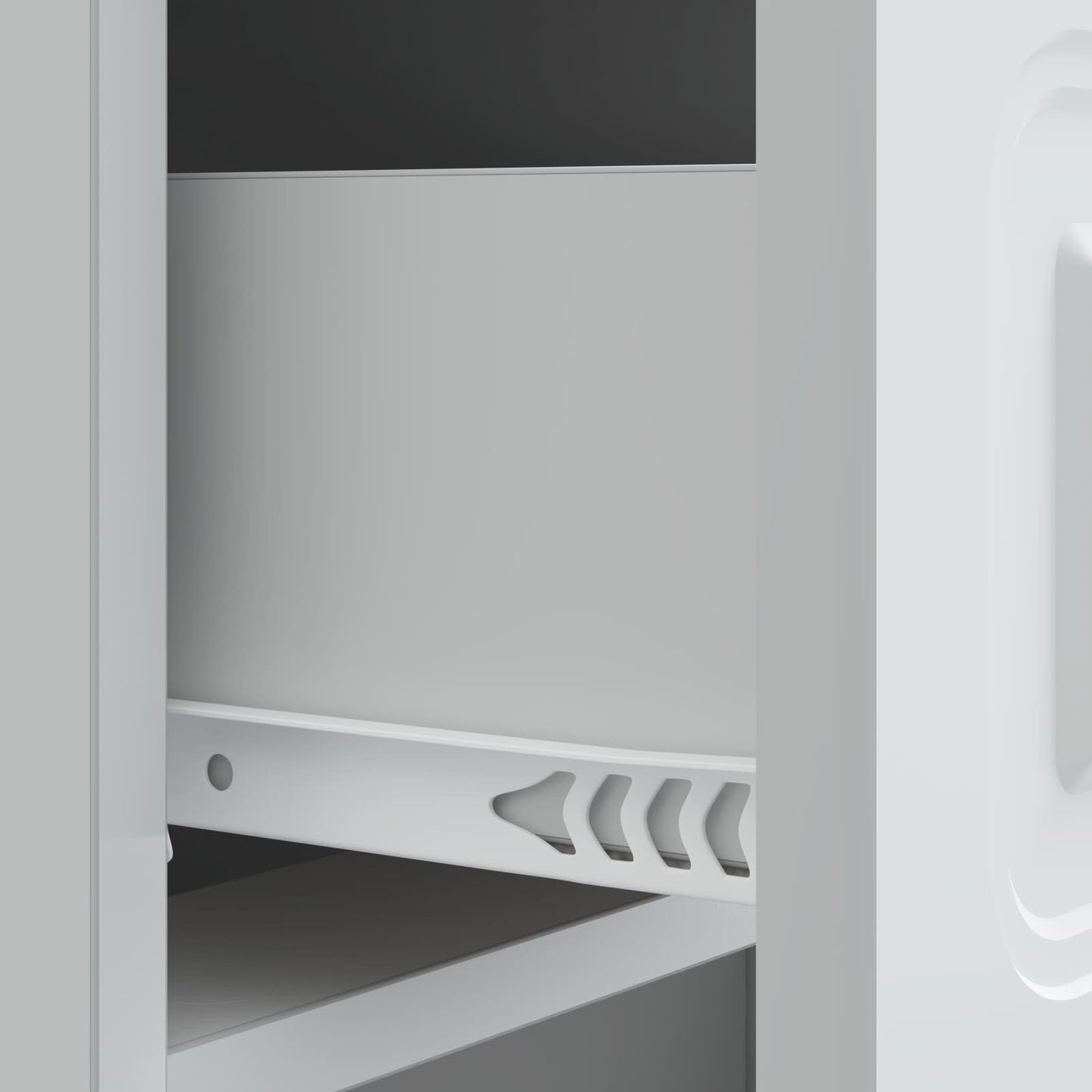 Bedside Cabinet White 43 x 41 x 63.5 cm Engineered Wood