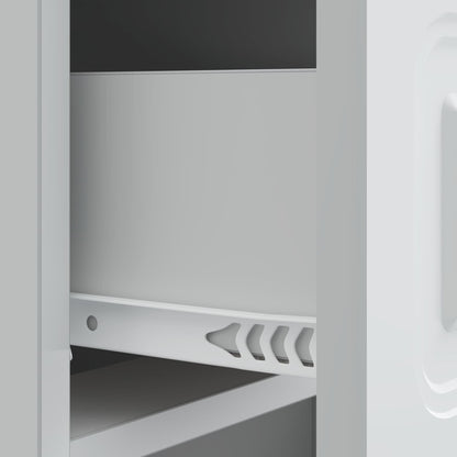 Bedside Cabinet White 43 x 41 x 63.5 cm Engineered Wood
