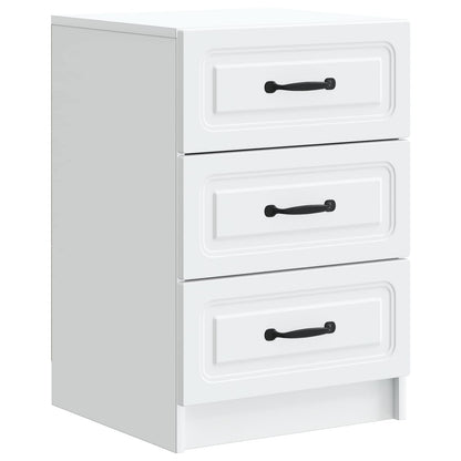 Bedside Cabinet White 43 x 41 x 63.5 cm Engineered Wood
