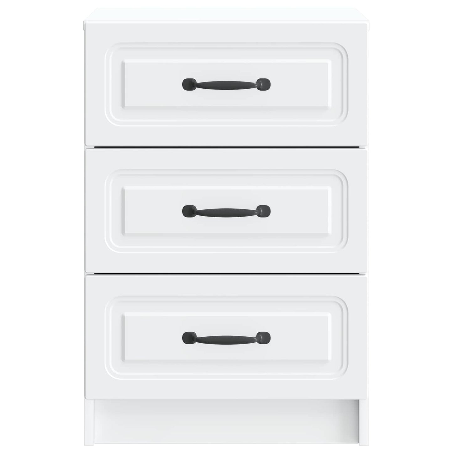 Bedside Cabinet White 43 x 41 x 63.5 cm Engineered Wood