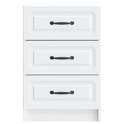 Bedside Cabinet White 43 x 41 x 63.5 cm Engineered Wood