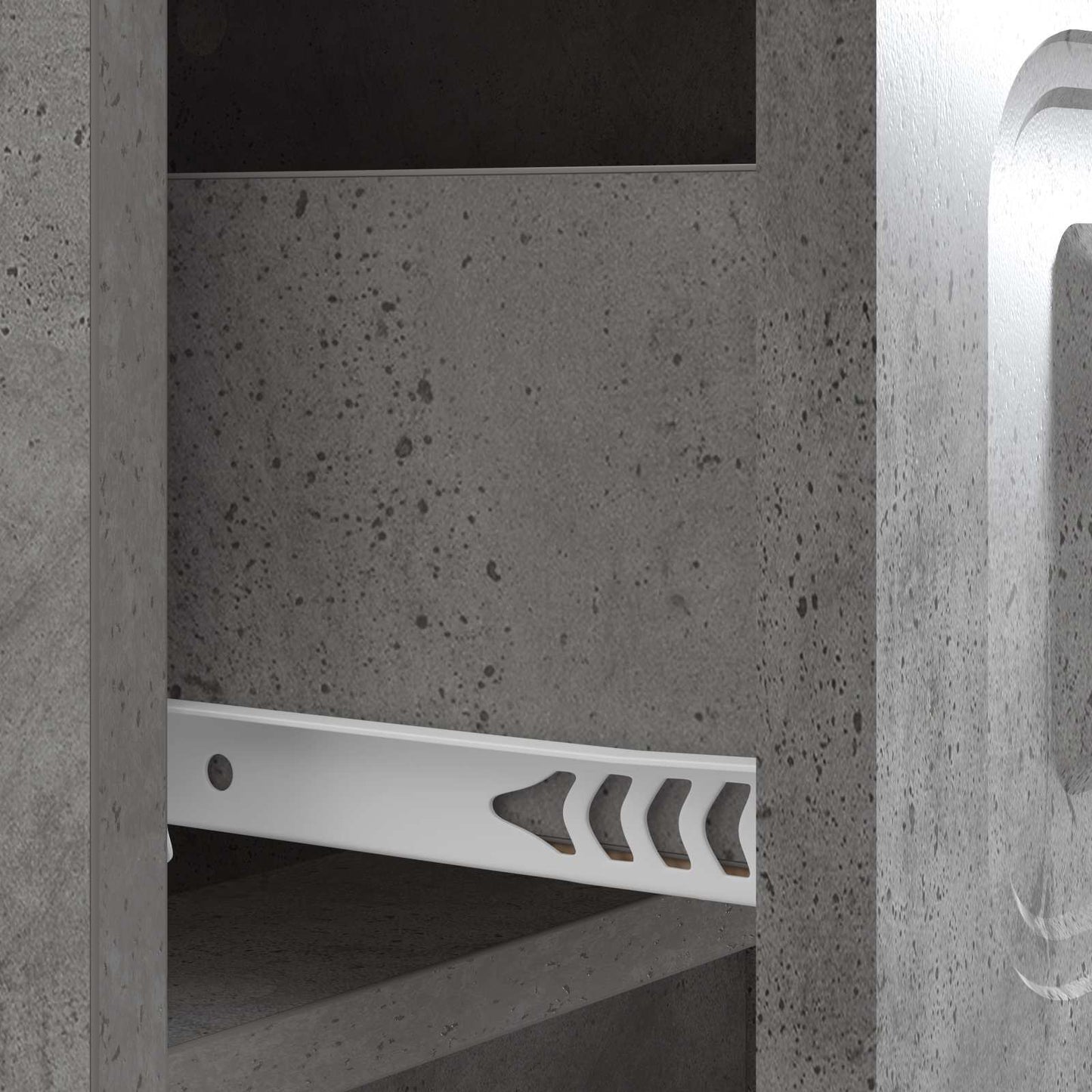 Bedside Cabinet Concrete Grey 43 x 41 x 63.5 cm Engineered Wood
