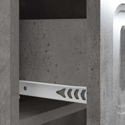 Bedside Cabinet Concrete Grey 43 x 41 x 63.5 cm Engineered Wood
