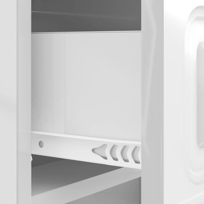 Bedside Cabinet High Gloss White 43 x 41 x 63.5 cm