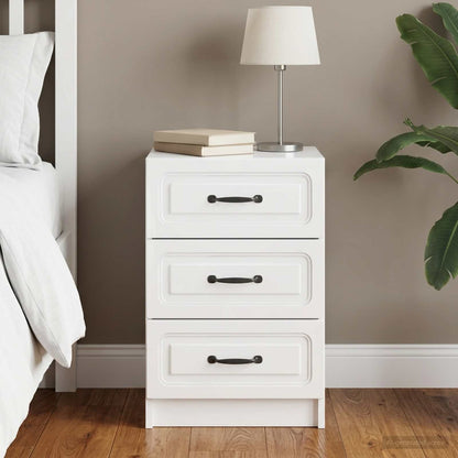 Bedside Cabinet High Gloss White 43 x 41 x 63.5 cm