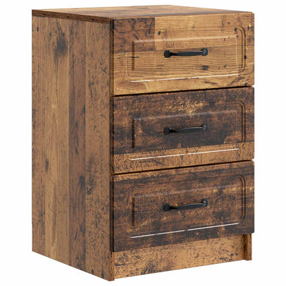 Bedside Cabinet Old Wood 43 x 41 x 63.5 cm Engineered Wood