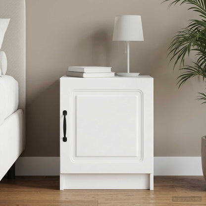 Bedside Cabinet White 43 x 34.5 x 47 cm Engineered Wood