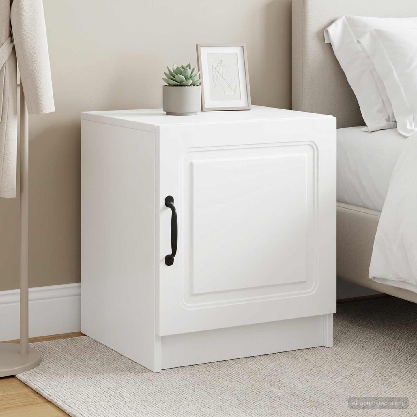 Bedside Cabinet 2 pcs White 43 x 34.5 x 47 cm Engineered Wood