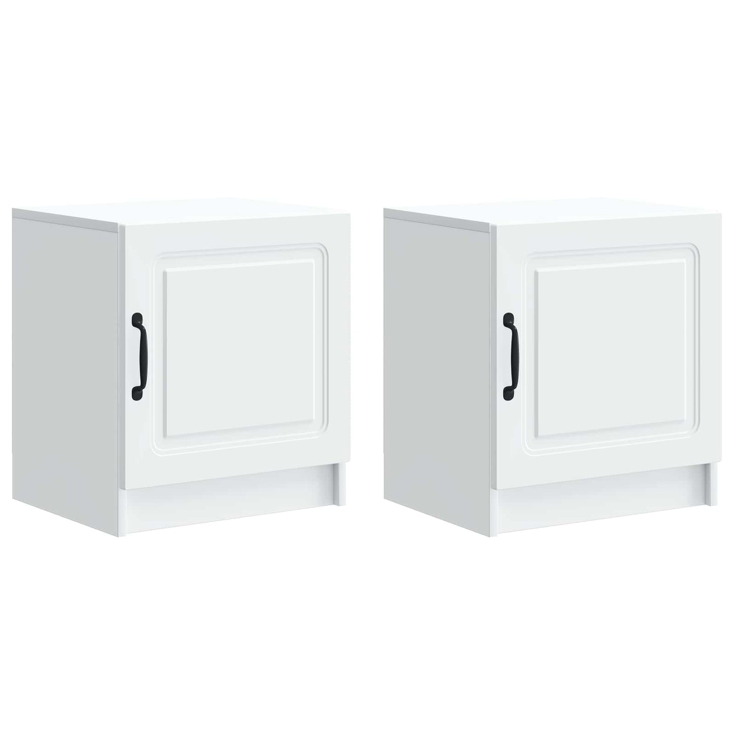 Bedside Cabinet 2 pcs White 43 x 34.5 x 47 cm Engineered Wood