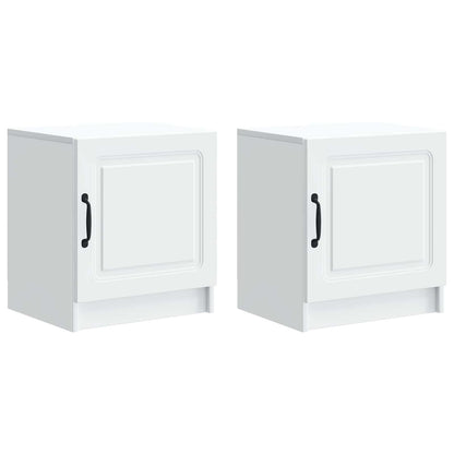 Bedside Cabinet 2 pcs White 43 x 34.5 x 47 cm Engineered Wood