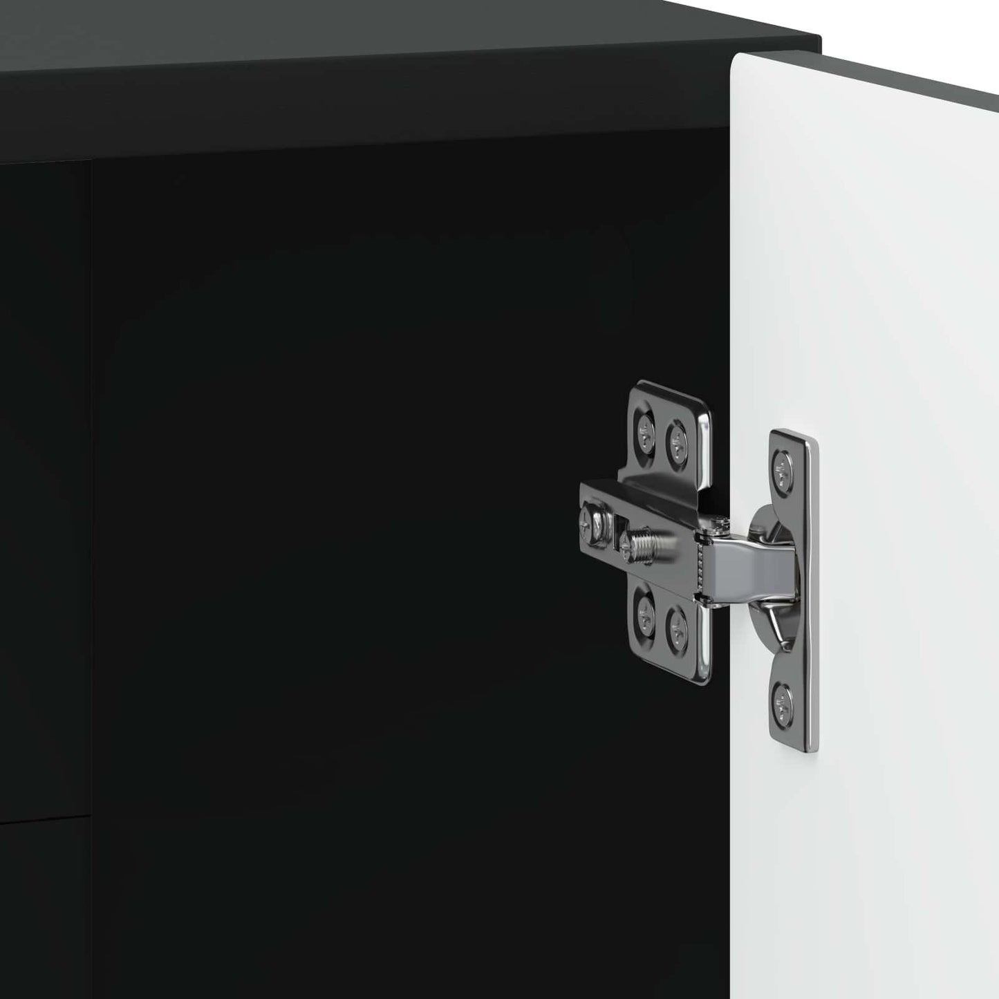Bedside Cabinet Black 43 x 34.5 x 47 cm Engineered Wood