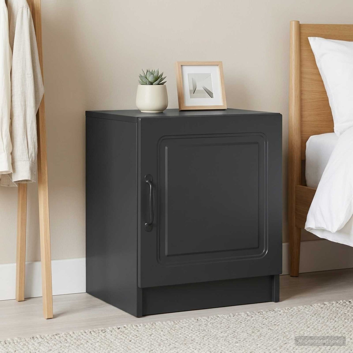 Bedside Cabinet 2 pcs Black 43 x 34.5 x 47 cm Engineered Wood