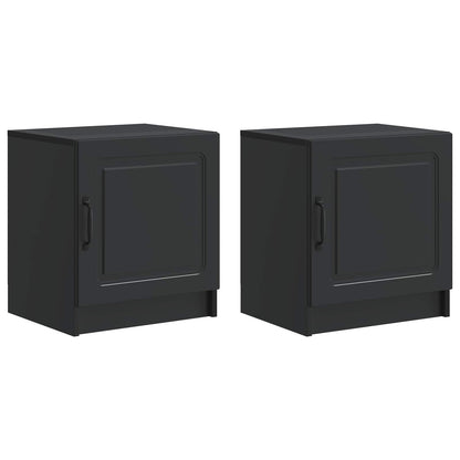 Bedside Cabinet 2 pcs Black 43 x 34.5 x 47 cm Engineered Wood