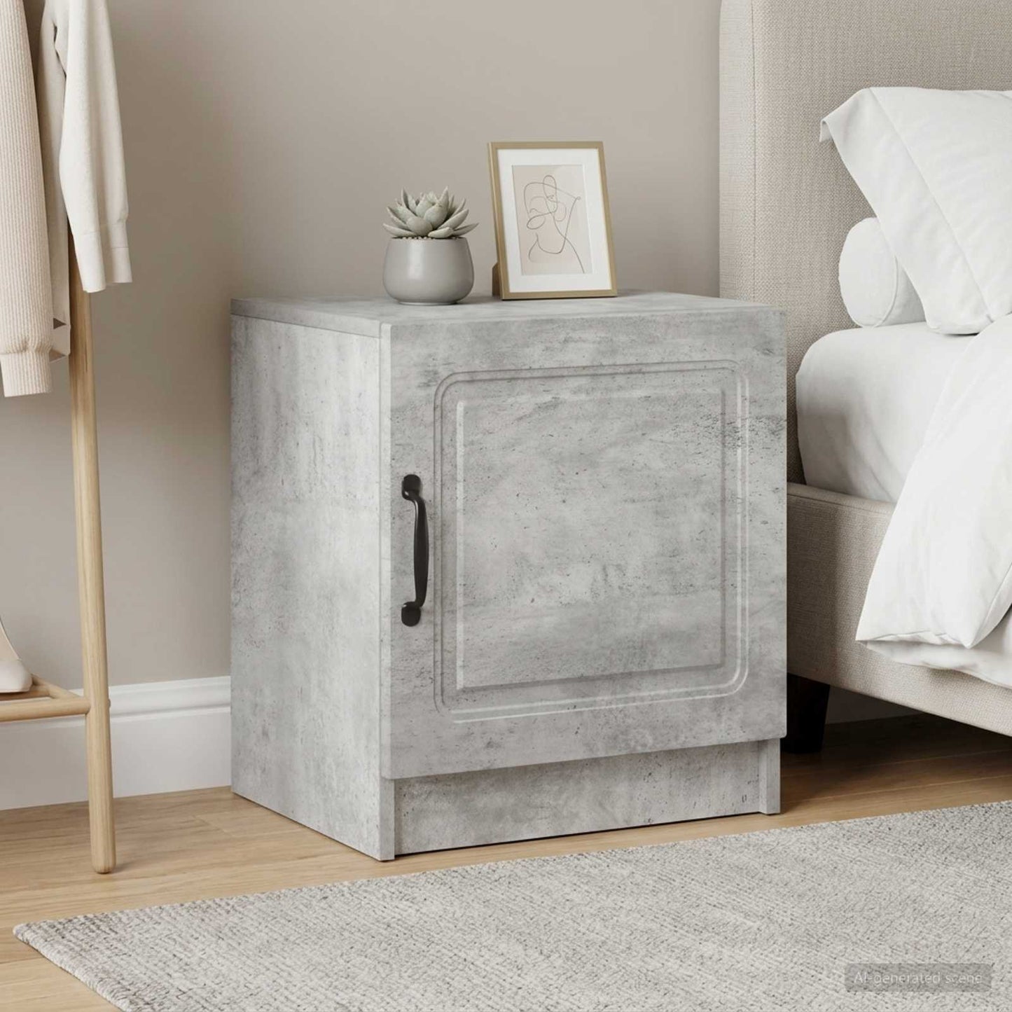Bedside Cabinet 2 pcs Concrete Grey 43 x 34.5 x 47 cm