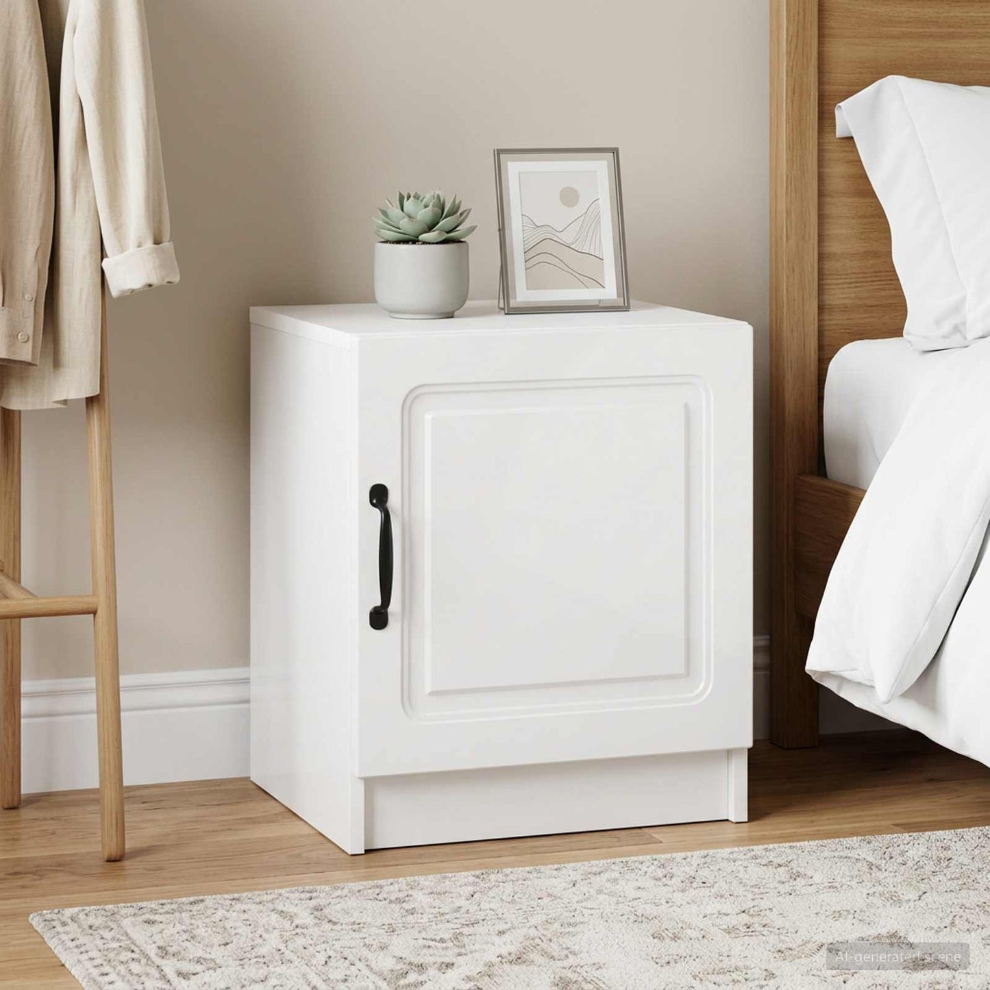 Bedside Cabinet 2 pcs High Gloss White 43 x 34.5 x 47 cm