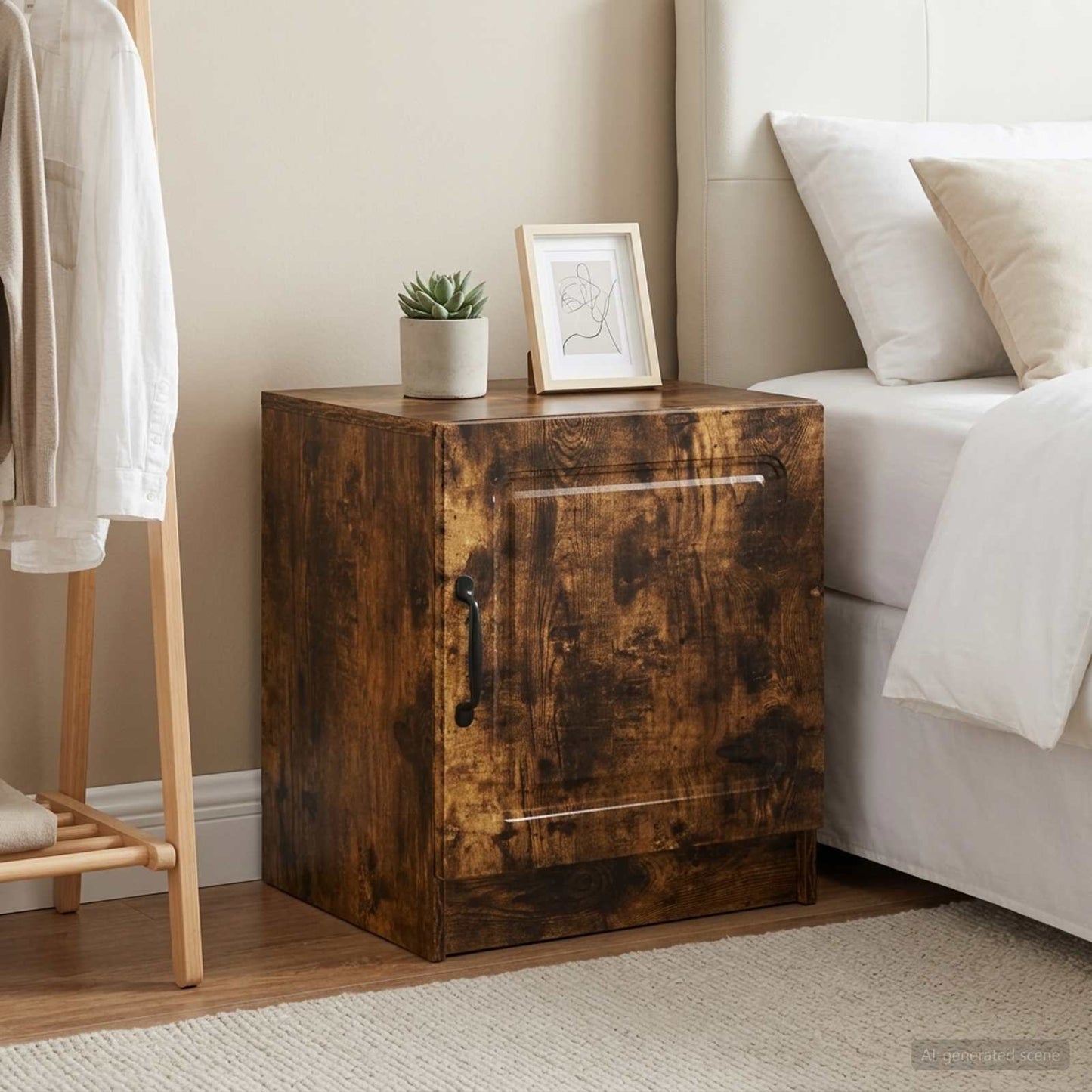 Bedside Cabinet 2 pcs Smoked Oak 43 x 34.5 x 47 cm