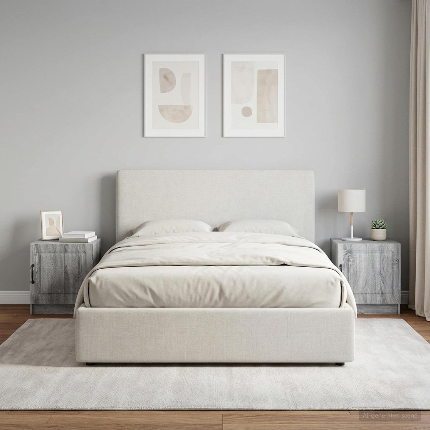 Bedside Cabinet 2 pcs Grey Sonoma 43 x 34.5 x 47 cm