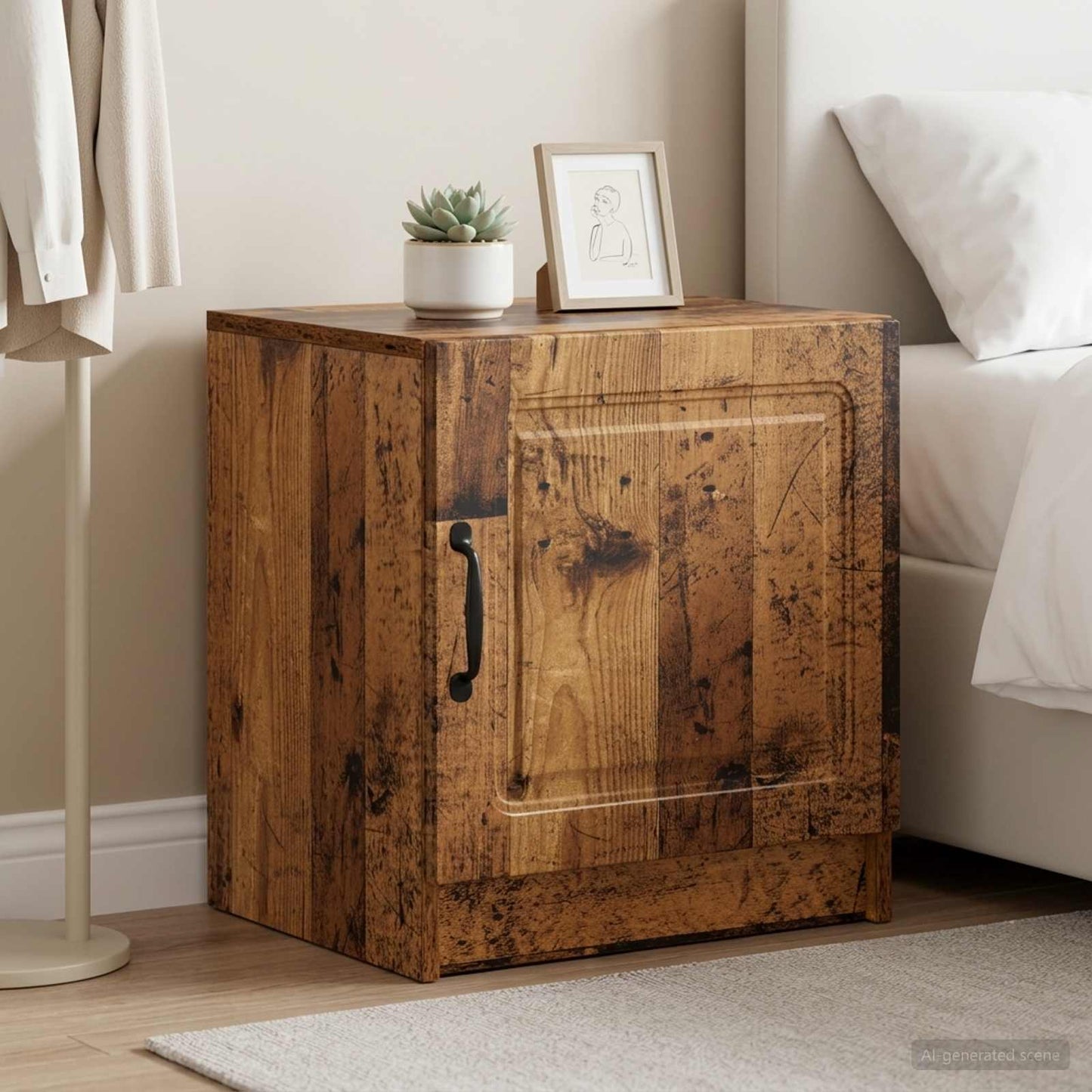 Bedside Cabinet 2 pcs Old Wood 43 x 34.5 x 47 cm