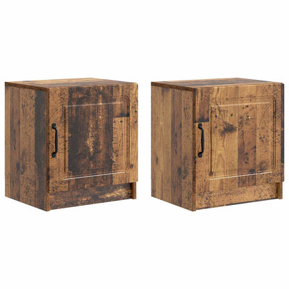 Bedside Cabinet 2 pcs Old Wood 43 x 34.5 x 47 cm