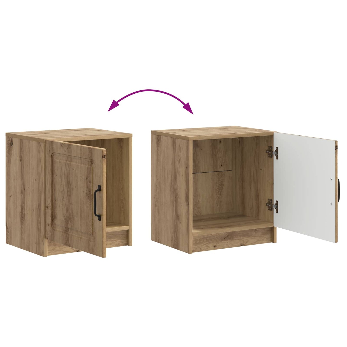 Bedside Cabinet Artisan Oak 43 x 34.5 x 47 cm Engineered Wood