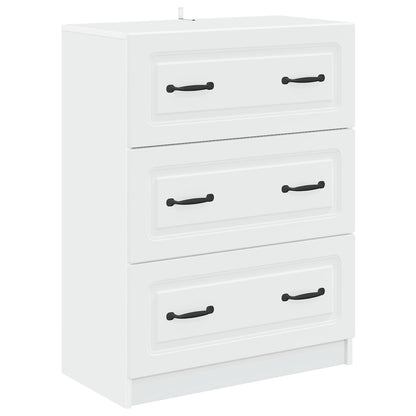 Drawer Cabinet White 66 x 34.5 x 87 cm Engineered Wood