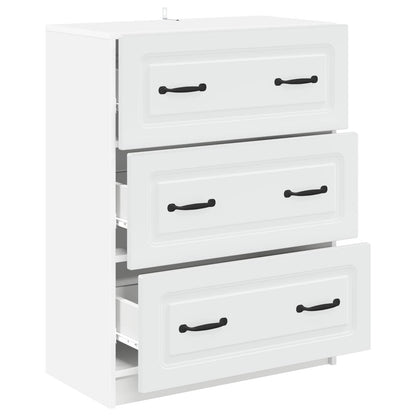 Drawer Cabinet White 66 x 34.5 x 87 cm Engineered Wood