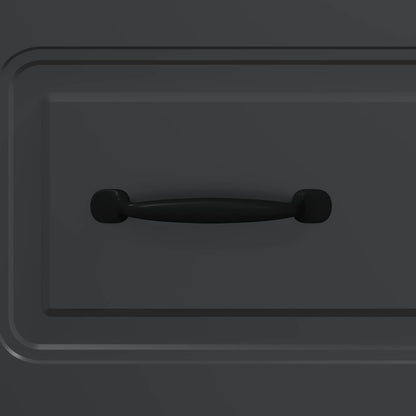 Drawer Cabinet Black 66 x 34.5 x 87 cm Engineered Wood