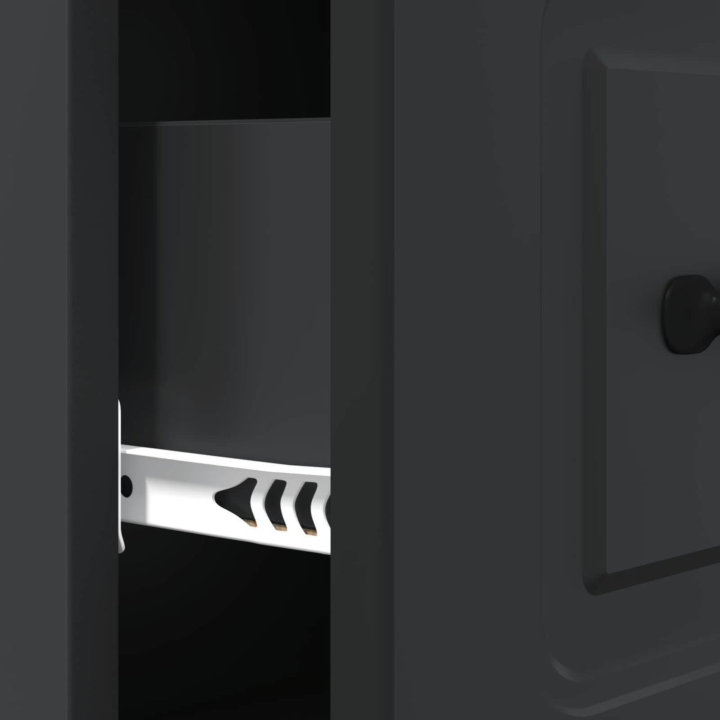 Drawer Cabinet Black 66 x 34.5 x 87 cm Engineered Wood