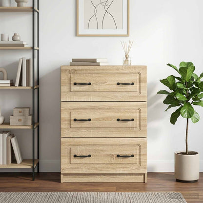 Drawer Cabinet Sonoma Oak 66 x 34.5 x 87 cm Engineered Wood
