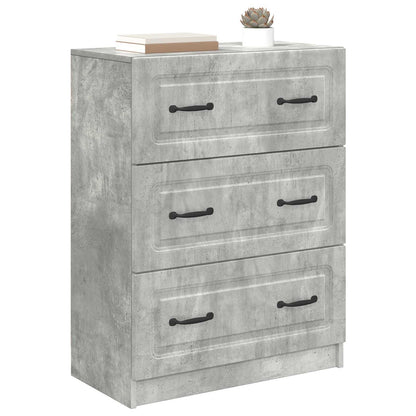 Drawer Cabinet Concrete Grey 66 x 34.5 x 87 cm Engineered Wood