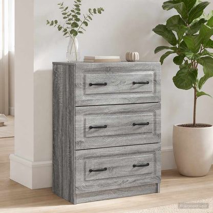 Drawer Cabinet Grey Sonoma 66 x 34.5 x 87 cm Engineered Wood