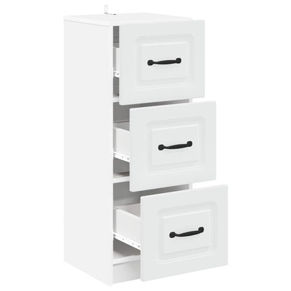 Drawer Cabinet White 33 x 34.5 x 87 cm Engineered Wood