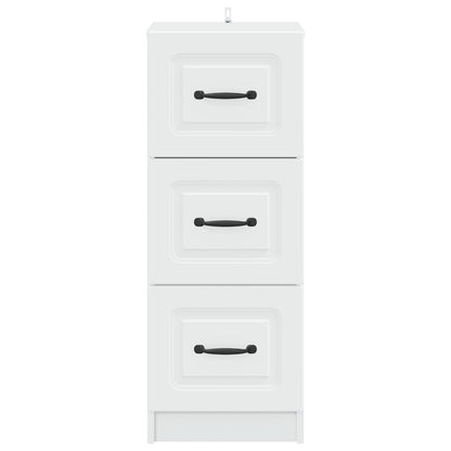 Drawer Cabinet White 33 x 34.5 x 87 cm Engineered Wood