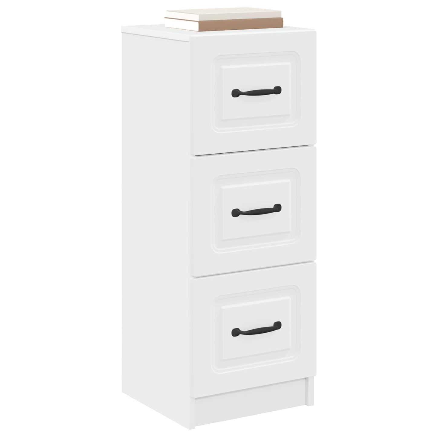 Drawer Cabinet White 33 x 34.5 x 87 cm Engineered Wood