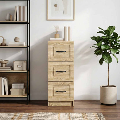 Drawer Cabinet Sonoma Oak 33 x 34.5 x 87 cm Engineered Wood