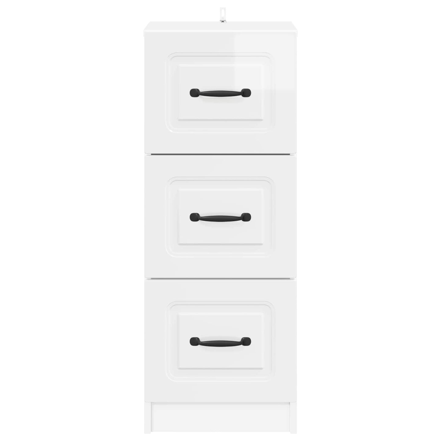 Drawer Cabinet High Gloss White 33 x 34.5 x 87 cm