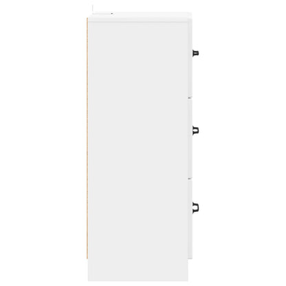Drawer Cabinet High Gloss White 33 x 34.5 x 87 cm