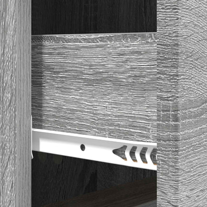 Drawer Cabinet Grey Sonoma 33 x 34.5 x 87 cm Engineered Wood